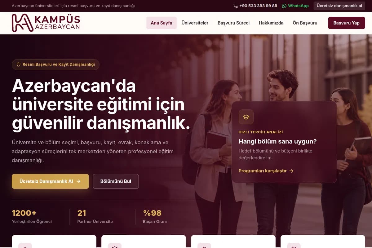 Kampüs Azerbaycan masaüstü ekran görüntüsü