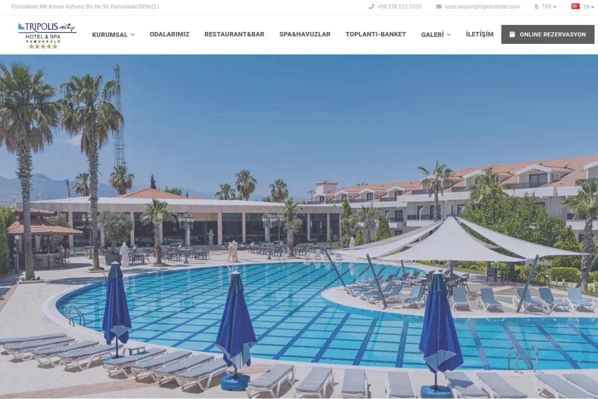 Tripolis Hotel & Spa ana ekran görünümü