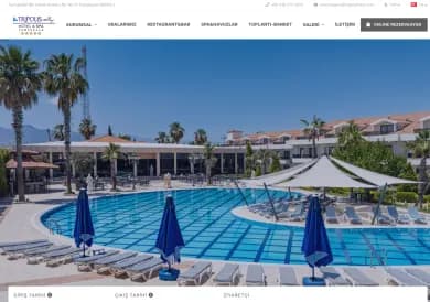 Tripolis Hotel & Spa mobil web sitesi ekran görüntüsü